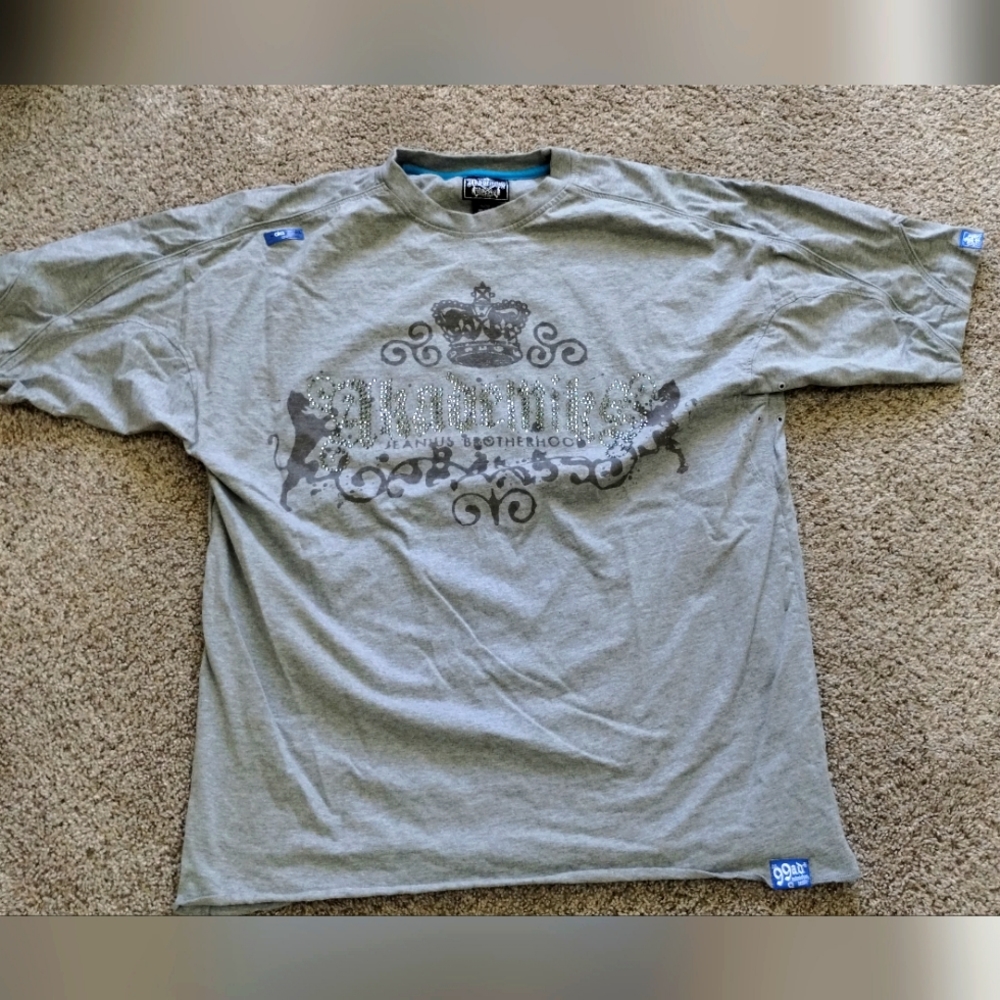 XL Vintage Akademiks 2000s Mens T Shirt Tee Grey